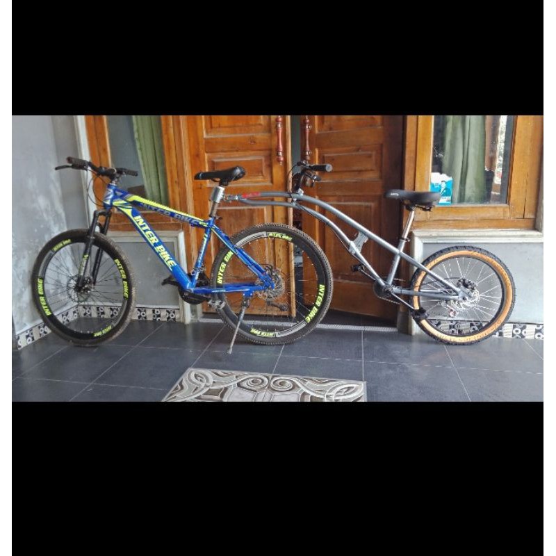 sepeda tandem,sepeda gandeng dewasa,model frame  tidak bisa dilipat