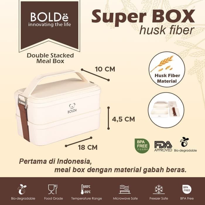 BOLDe Super Box MB-188 Husk Fiber Double Stacked MB-188 Asli Original