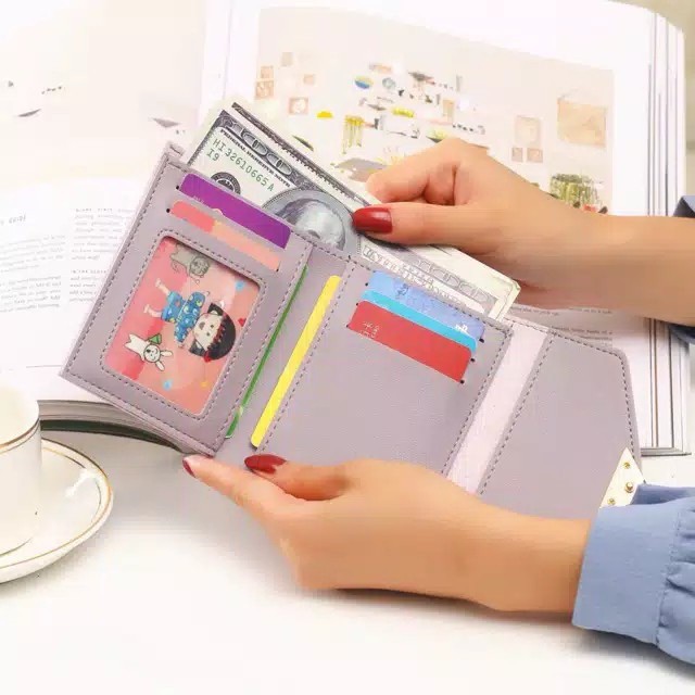 Dompet Wanita Impor Korea Murah Lipat Kecil Lucu Cantik /  Dompet Lipat Wanita / TV-60