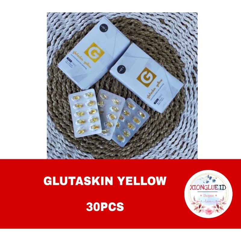 gluta skin yellow lc beauty pil pemutih 100 % ORIGINAL
