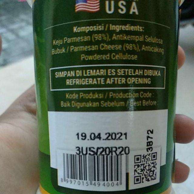 Green Valley Parmesan Grated Cheese (80 Gram) / Keju Parmesan Bubuk