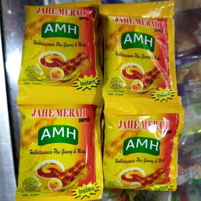 

Jahe Merah AMH Sachet 20gr per Renceng