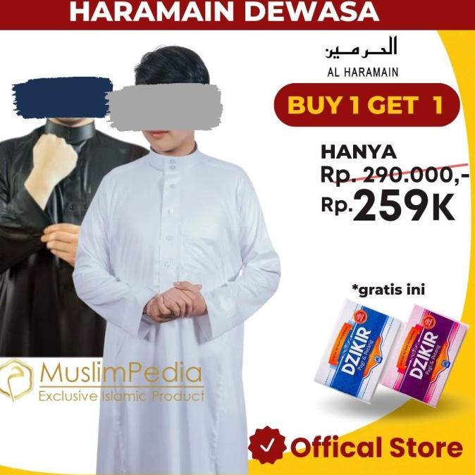 Gamis/Jubah pria Haramain / Jubah saudi / Jubah Haromain / al haramain