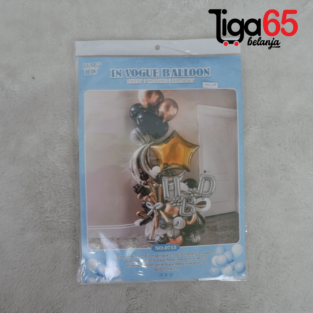 365 BALON ULTAH 1500-18 #41104 Set Balon Helium Balon Ulang Tahun Bentuk