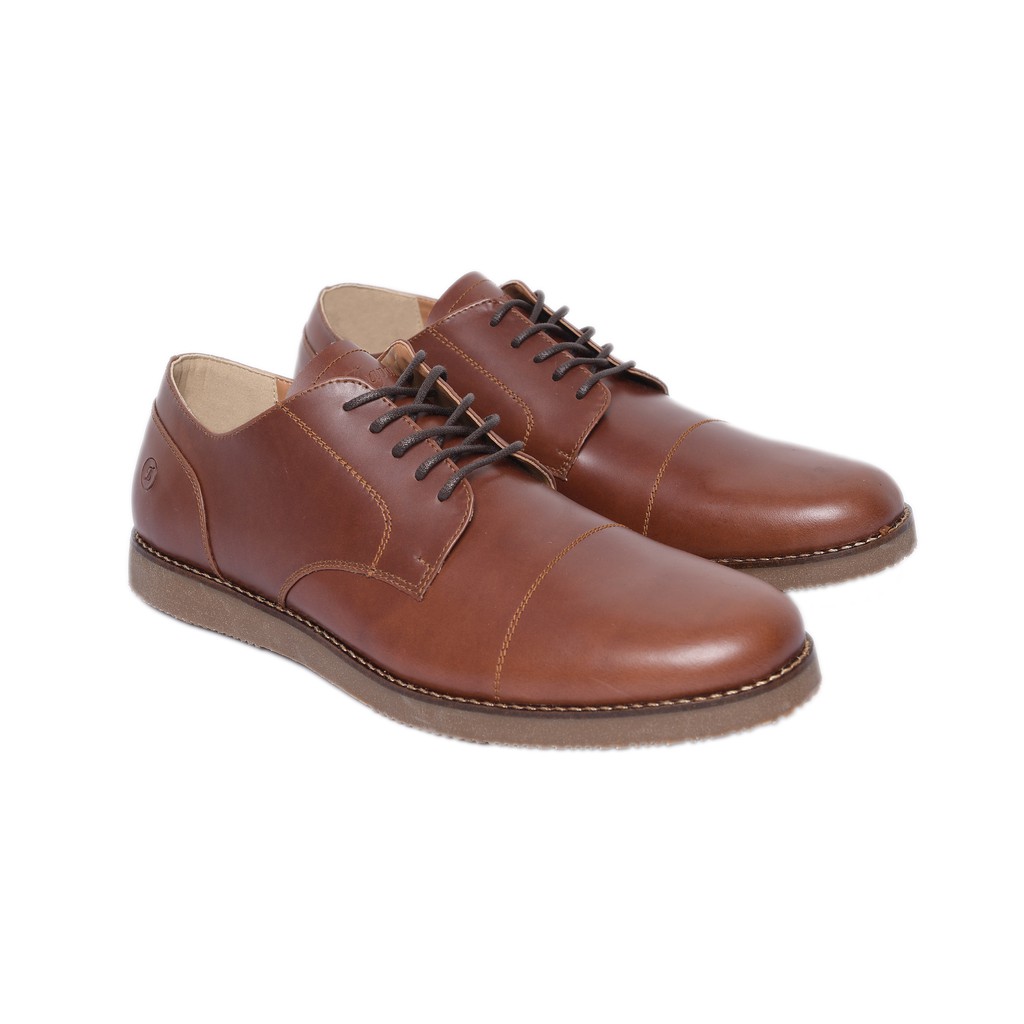 Morgan Brown | Sepatu Kulit Asli Vintage Klasik Pria Cowok Men Derby Footwear | FORIND x Zapato