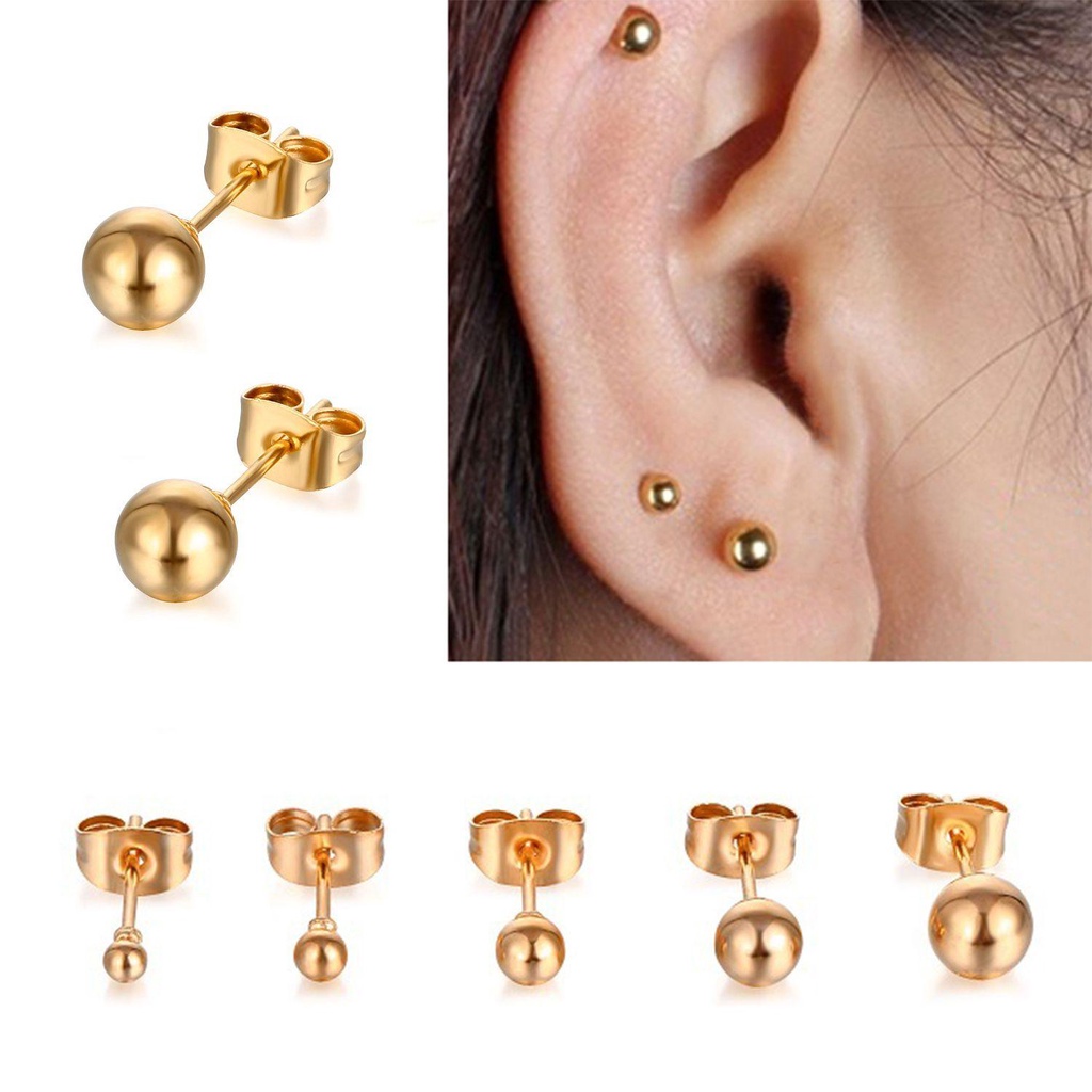 Solighter Ear Studs Perhiasan Wanita Kecil Tulang Kuku