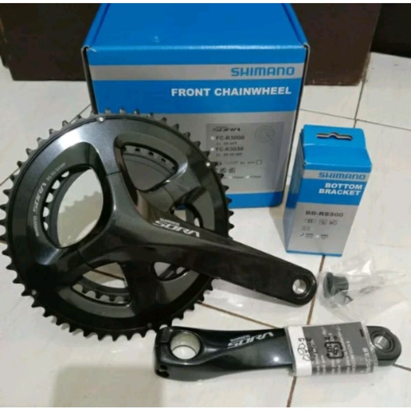 CRANK SET SEPEDA SHIMANO SORA R3000 9 SPEED HT2 50-34T