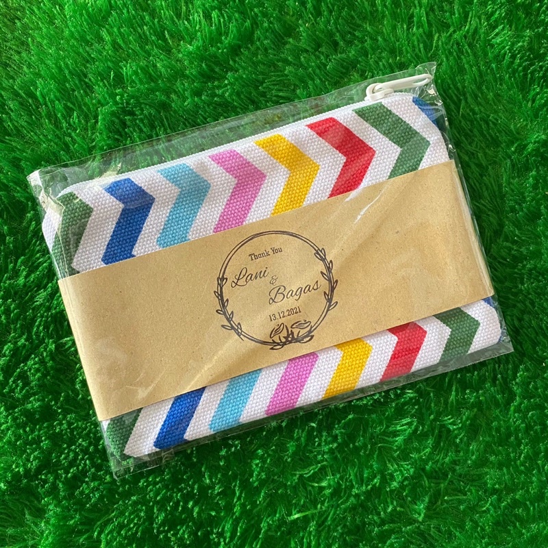 ViebeeSHOP ~ SOUVENIR PONOROGO Dompet Koin Kanvas Ukuran 14X10 Include Thanks Card Custom