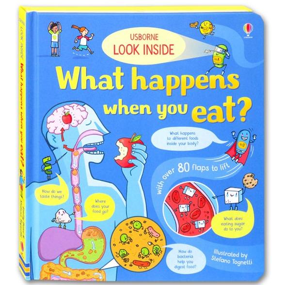 Diskon Usborne Look Inside What Happens When You Eat? With Over 80 Flaps (Promo)