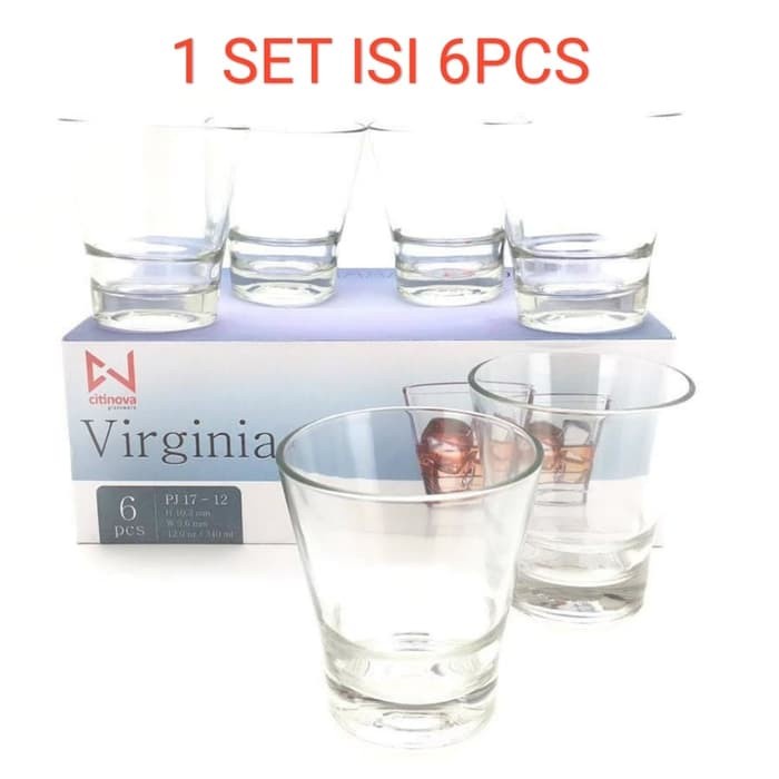 CITINOVA Gelas Kaca VIRGINIA 12.0 oz / 340 ml - CITINOVA VIRGINIA