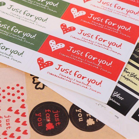 

JF001 Sticker Label Segel Toples Aneka Warna Motif Just For You Seal Kemasan