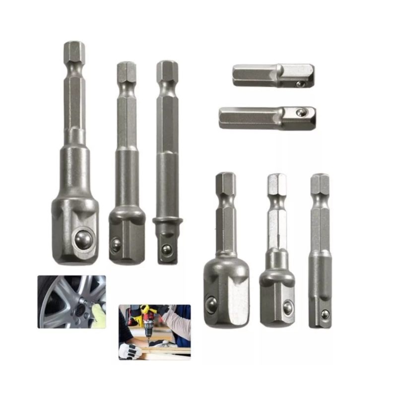 chrome baja vanadium steel hex shank 1/4 3/8 1/2 inch ekstensi drill bit bar hexbit mata obeng elekt