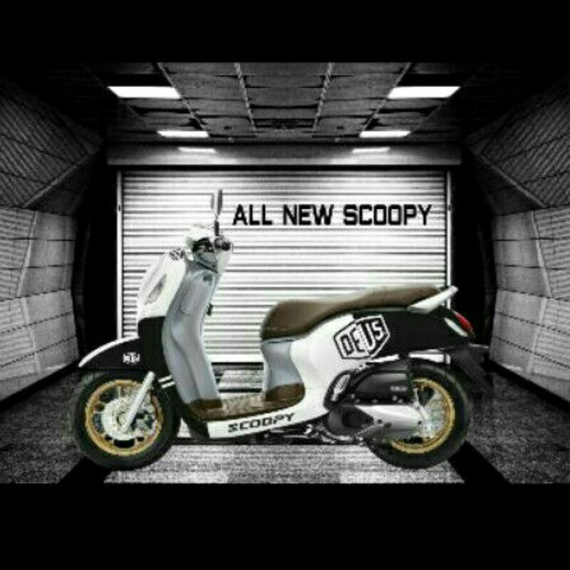 Decal scoopy New 2021 Deus white black