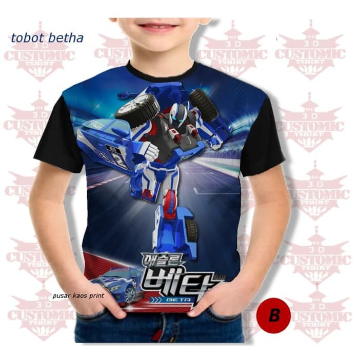 MURAH KEREN kaos anak berkualitas - karakter robot- tobot alpha