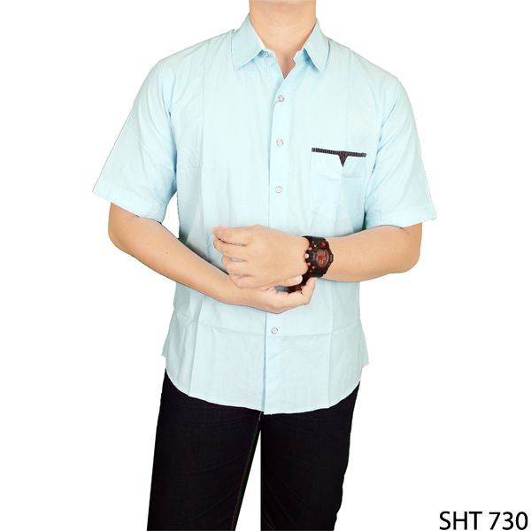 Casual Slim Fit Short Sleeve Man Shirts - SHT 730