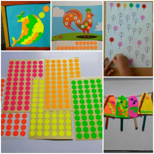 

Stiker Dot a Dot 13 mm Isi 5 Lembar