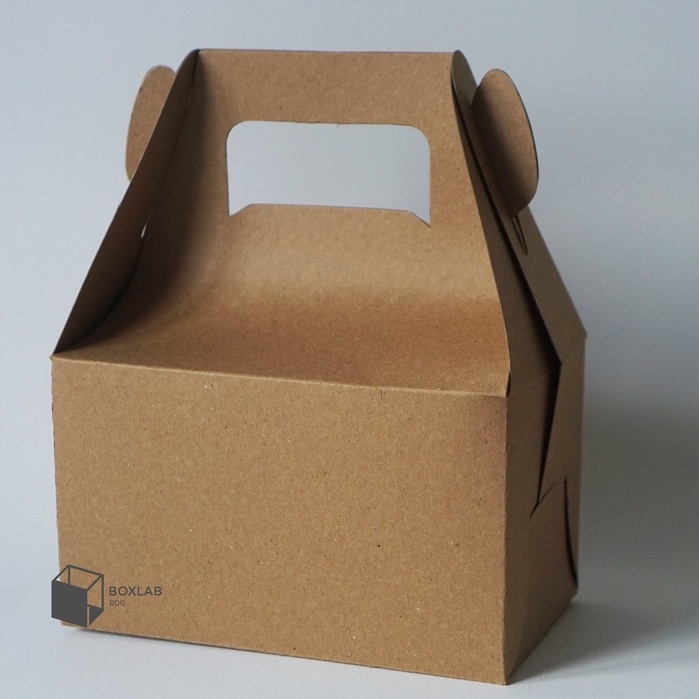 

Gable Box 20x12x12 cm, Packaging Cake, Box Tenteng, Hampers, Kotak Kraft GB 201212