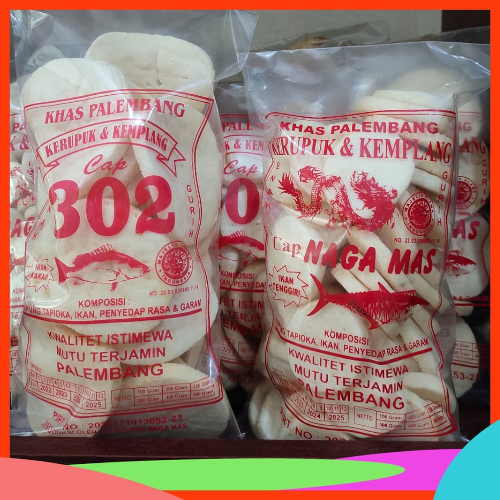 

KEMPLANG KERUPUK NAGA MAS KHAS PALEMBANG 250 GRAM IKAN TENGGIRI