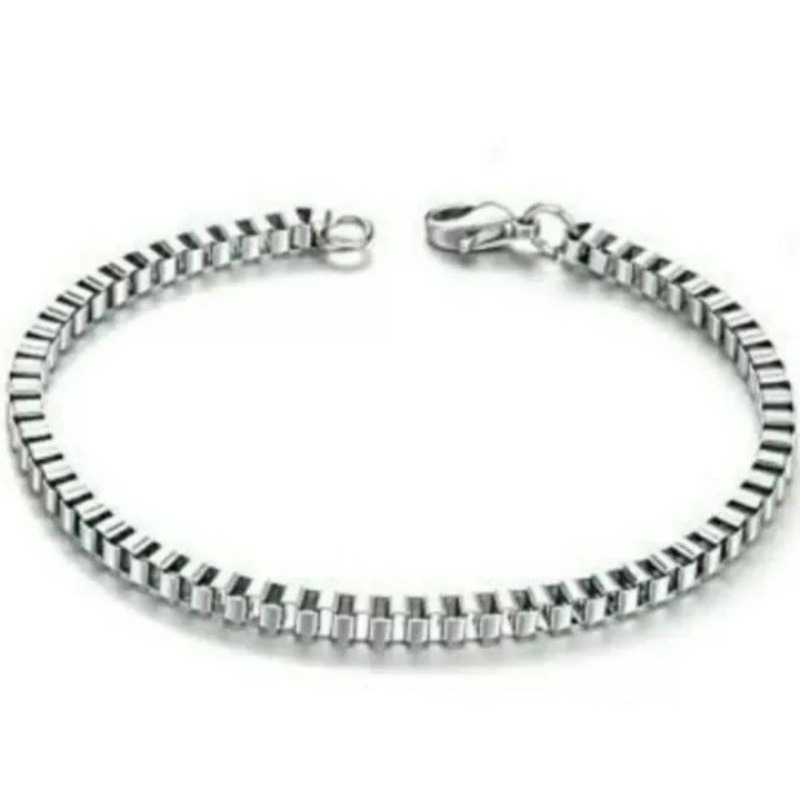 GELANG RANTAI TITANIUM MILANO PRIA WANITA ANTI KARAT DAN TIDAK LUNTUR STAINLEES STEEL