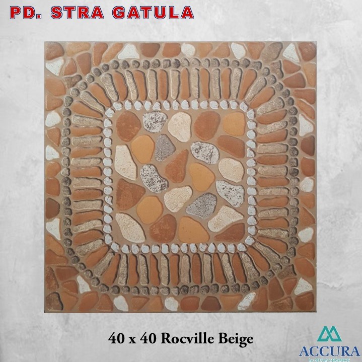 Keramik Accura 40 x 40 Rocville Beige / Accura Tile 40 x 40 Rocville Beige - Keramik Ubin Lantai Per