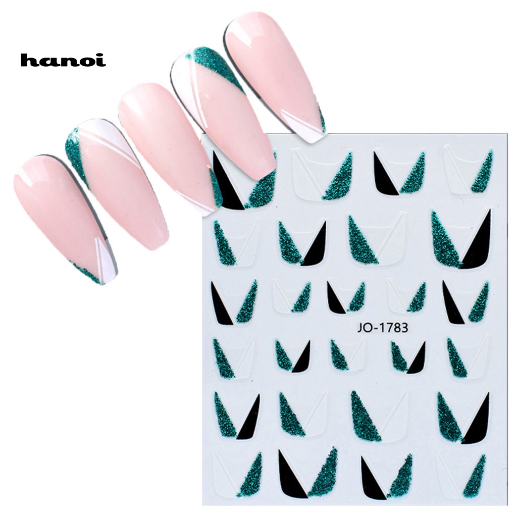 Stiker Kuku Gaya Perancis Untuk Dekorasi Nail Art