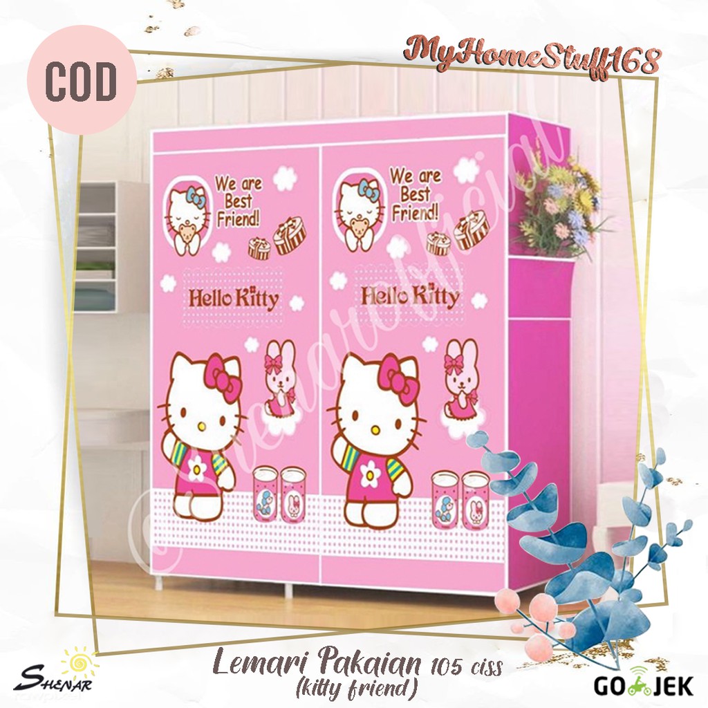 Lemari Baju/Lemari Pakaian/Lemari Portable/Lemari Bayi Multifungsi Karakter 3D(105 CISS ), SHENAR