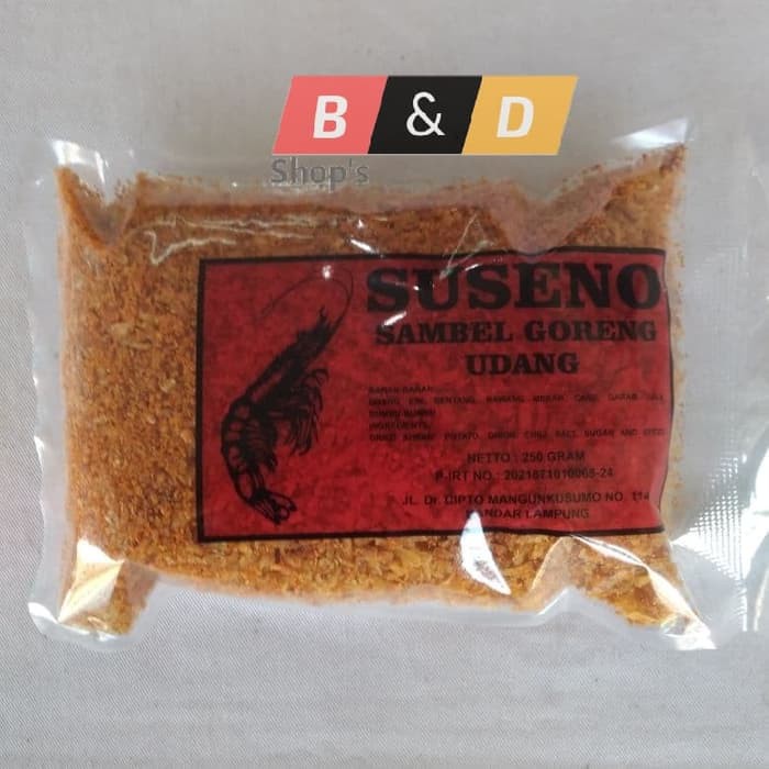 

SUSENO. Sambal Udang Goreng Netto 250 Gram.