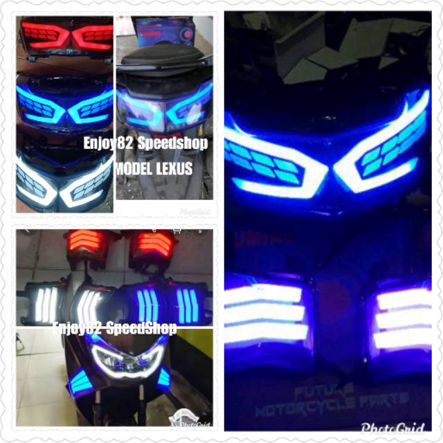 1 Set Paket Lampu Stop Lamp Belakang plus Sen Led Nmax Lama Model Lexus