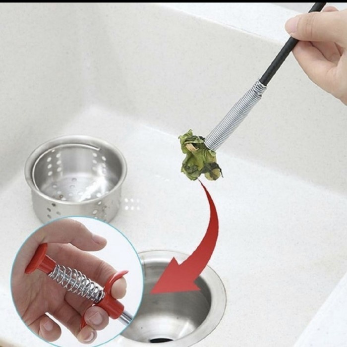 Flexible Cleaning Claw Long Spring Grip Toilet Cleaning Supply