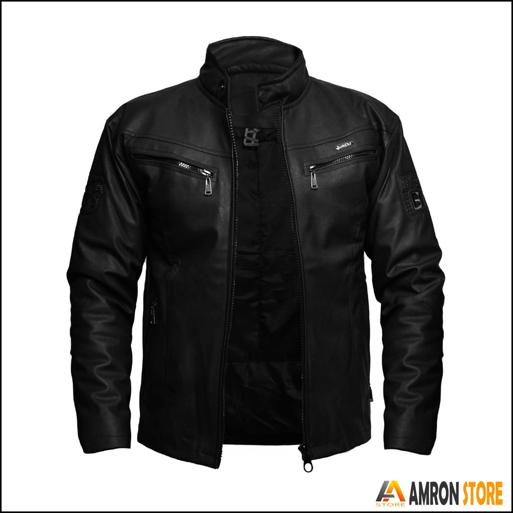 Jaket Motor Semi Kulit Pria Bikers Turing Kualitas Premium Size L - XXL