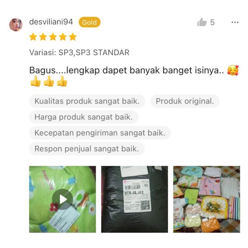 SP3 SNI paket perlengkapan bayi baru lahir lengkap baju bayi baru lahir paket baju bayi newborn