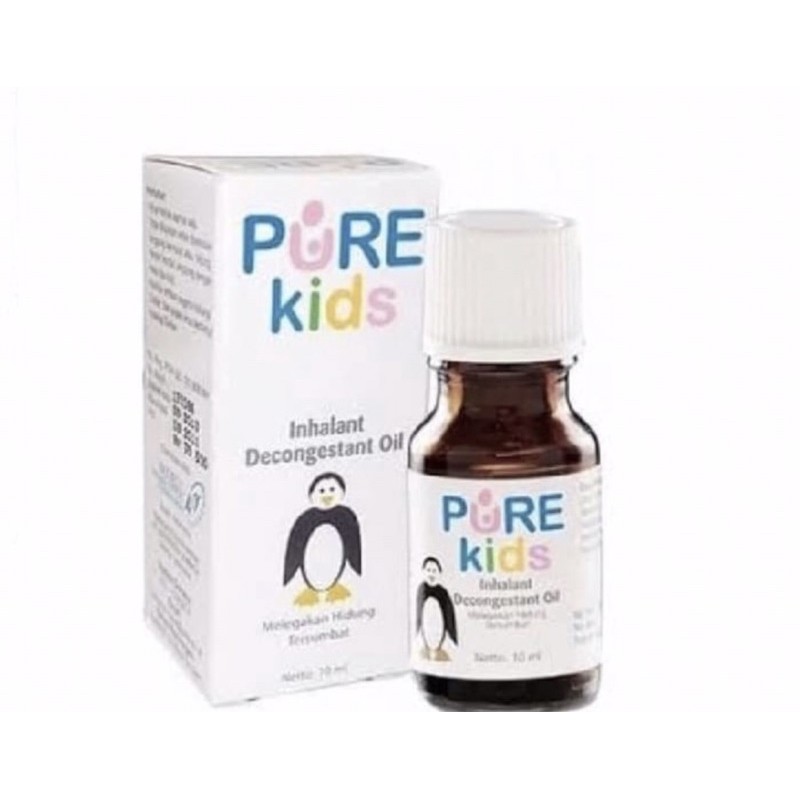 Pure kids inhalant decongestant oil 10 ml ( melegakan hidung tersumbat )