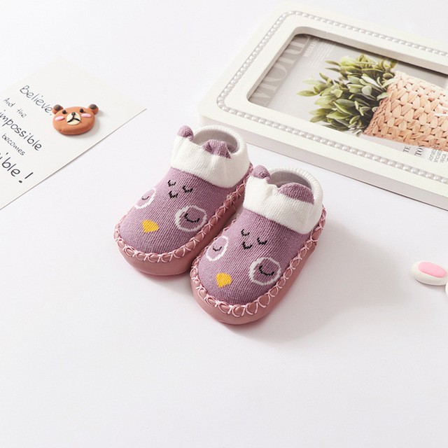 ♫ Megata ♫ A097 Anti Slip Bayi Karakter PATTERN MOCCASINS sepatu bayi prewalker kaos kaki anak