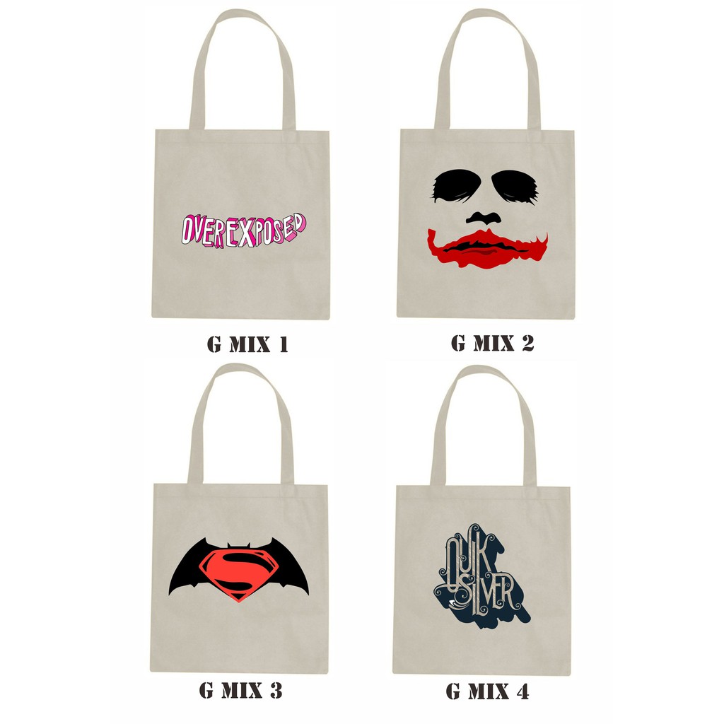 

Totebag CUSTOM "MIX" tinta sublim cetak 1PCS BISA!!