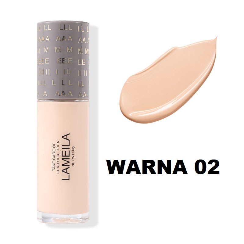 Lameila Light Concealer Foundation Cair ~ LAMEILA NEW Foundation Tiga Warna Take Care Of Beautiful Skin 3055