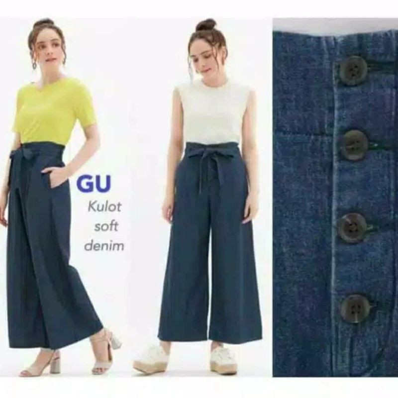 Kulot soft denim by GU uniqlo