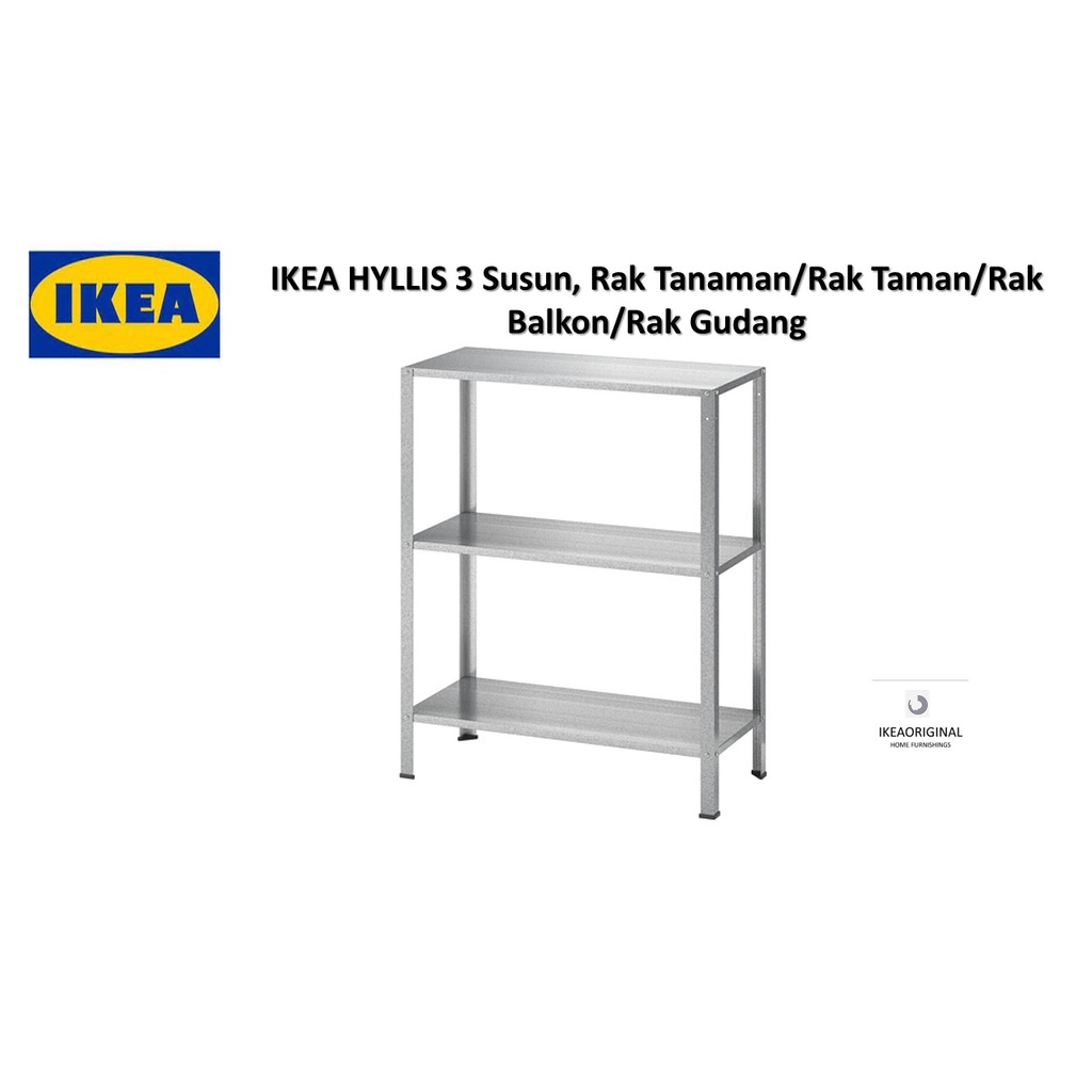 Rak HYLLIS 3 Susun, Rak Tanaman/Rak Taman/Rak Balkon/Rak Gudang
