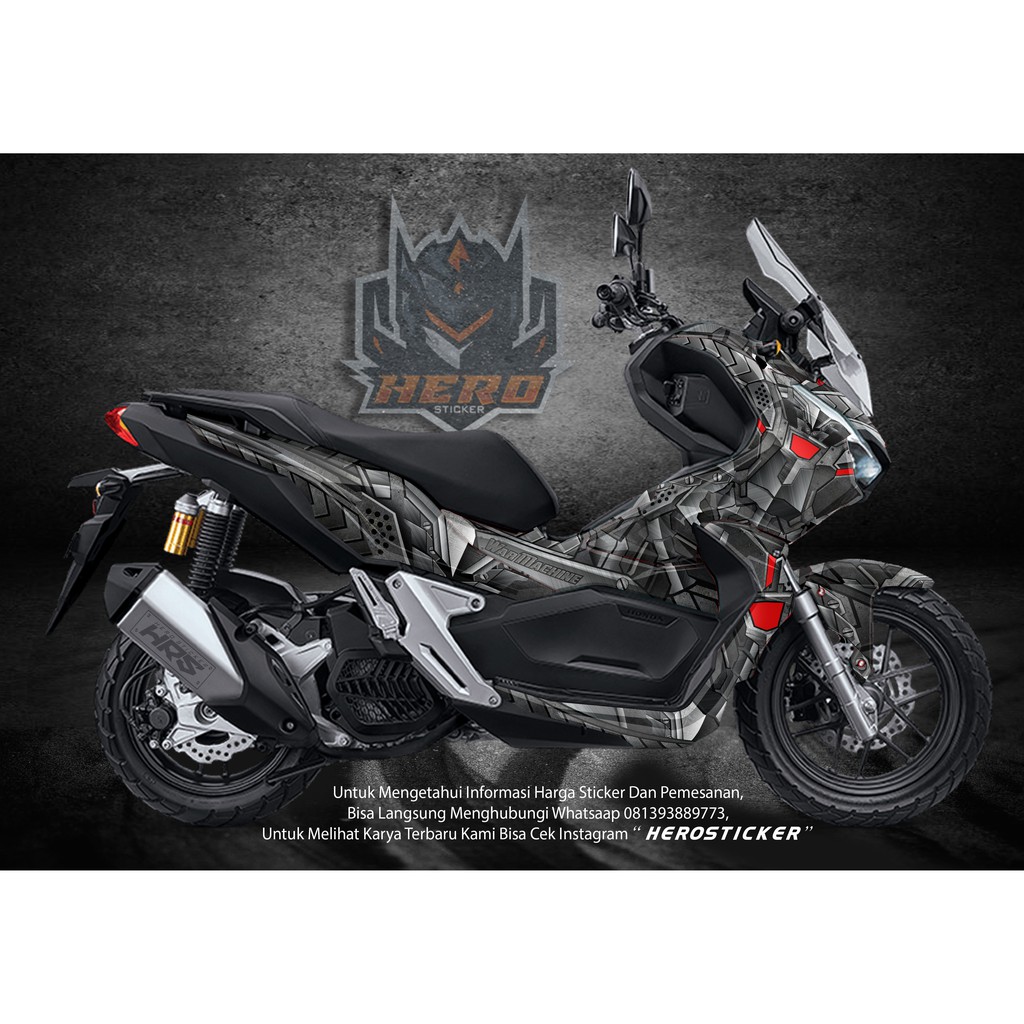 Decal Honda Adv 150 Striping Adv Custom Adv War Machine Ironman Shopee Indonesia