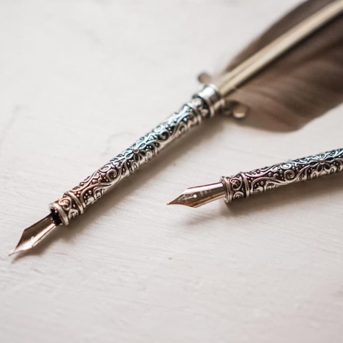 

Calligraphy Fountain Dip Feather Quill Pen Pena Pulpen Bulu Kaligrafi