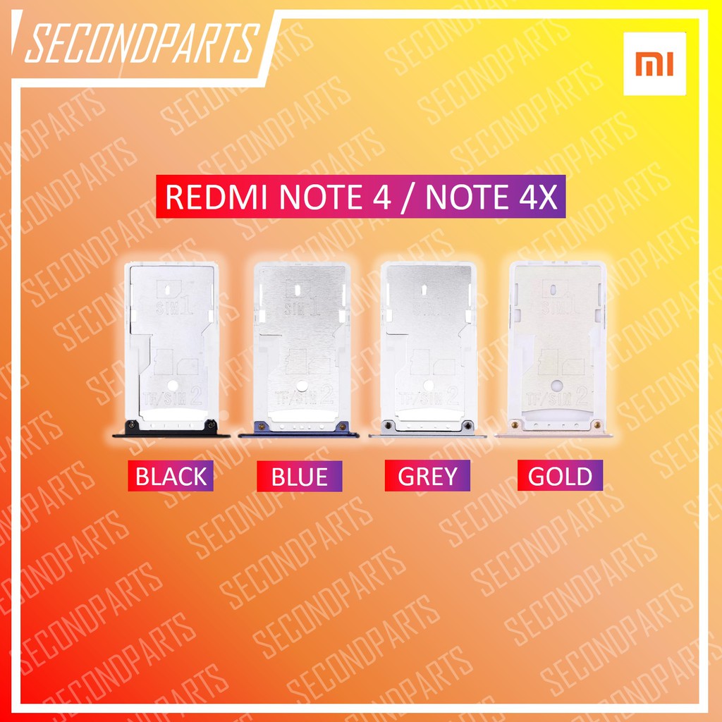 SIM TRAY SLOT SIM LOCK TEMPAT SIM XIAOMI REDMI NOTE 4 NOTE 4X SNAPDRAGON ORIGINAL