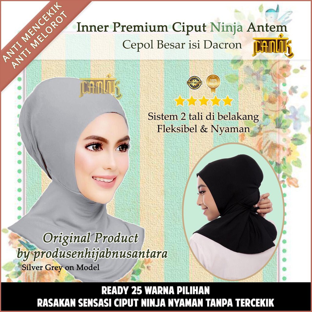Inner Ciput Ninja Turki Antem Cepol Besar Anti Tercekik