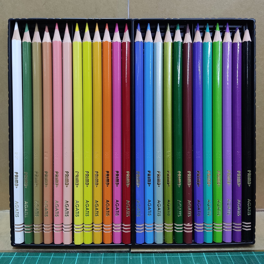 Pensil Warna Agatis Prime 12 / 24 warna Panjang / Pensil Gambar Agatis