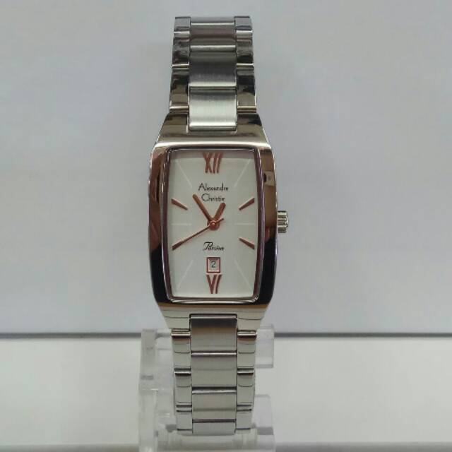 Jam Tangan Alexandre Christie ac2455 ladies silver white
