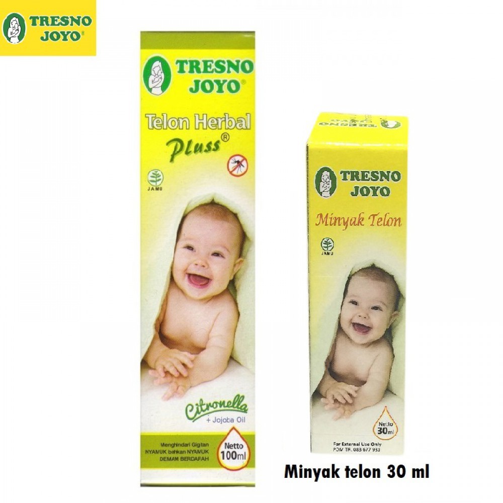 Tresno Joyo Minyak Telon Herbal Plus Citronella 100ml + FREE Minyak Telon 30ml