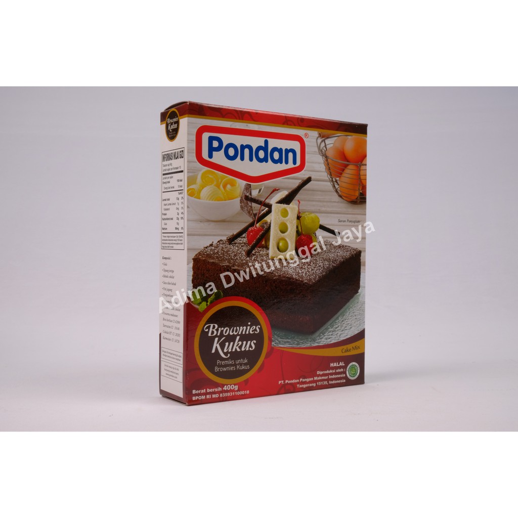 Pondan Brownies Kukus 400 gr