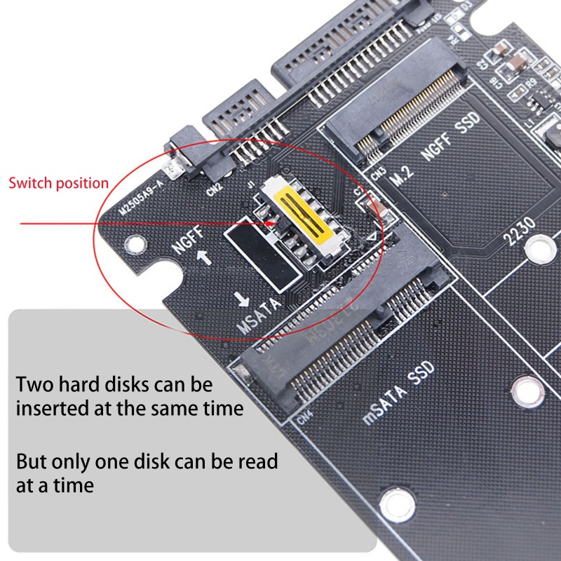 Btsg Untuk M.2 NGFF Atau mSATA Ke Adaptor 2-in-1 NGFF Atau mSATA Converter Reader Card