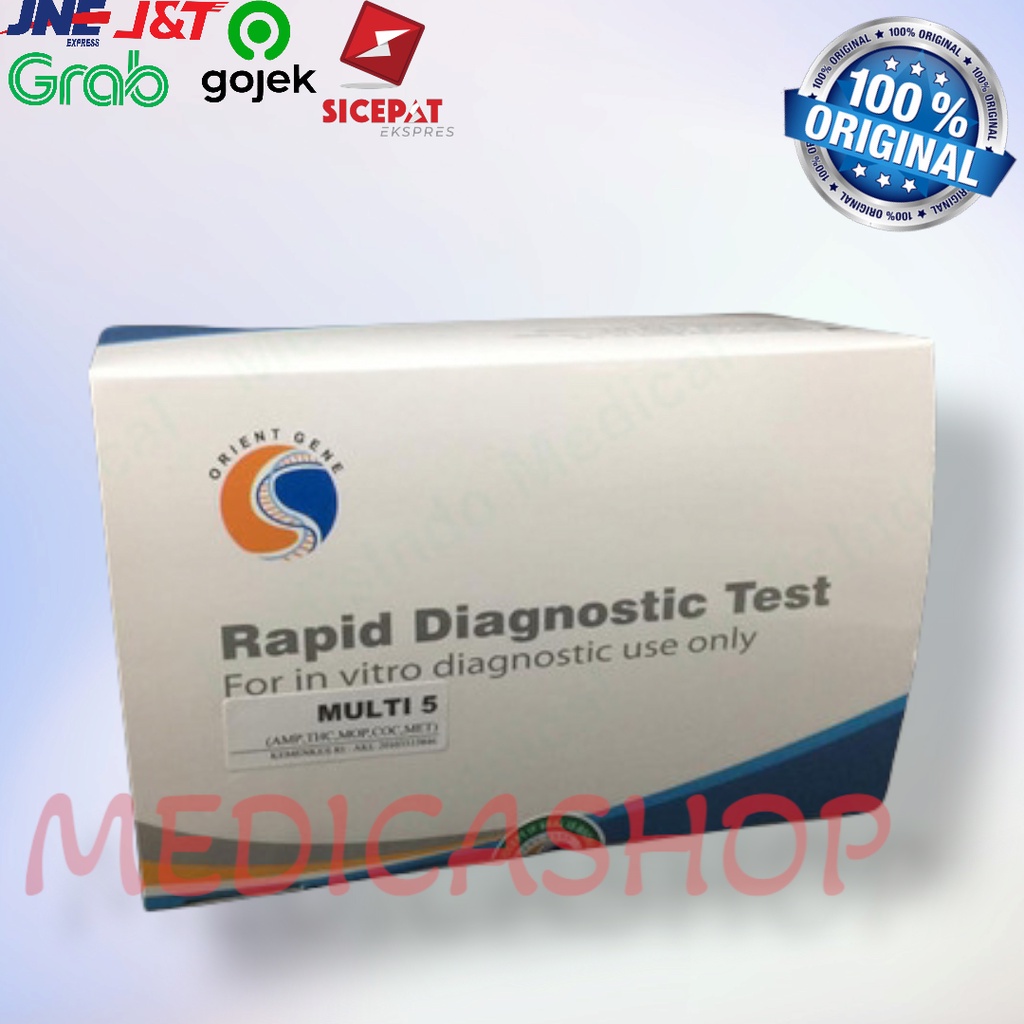 Rapid Test Orient Gene Multi 5( AMP/MOP/THC/MET/COC) isi 25 test