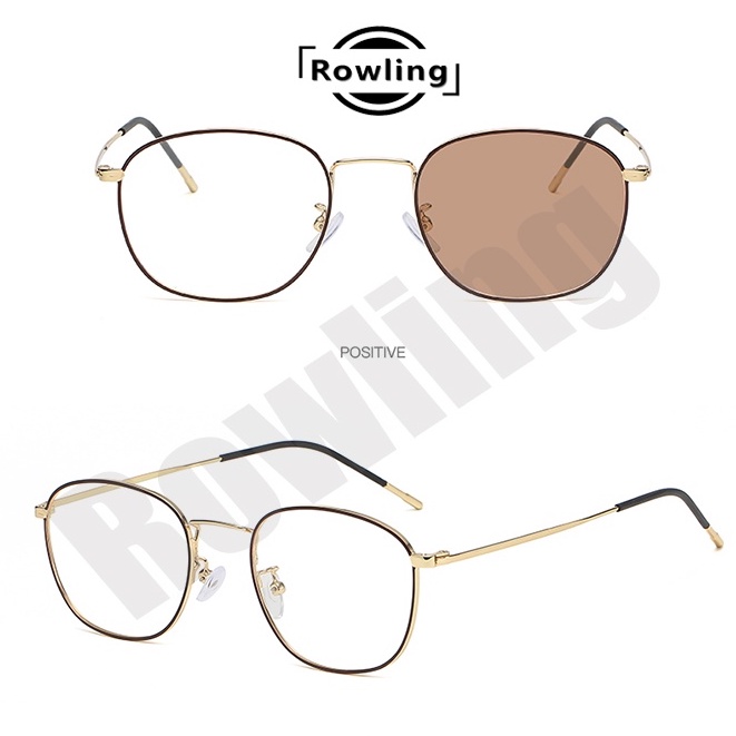 2 In 1 Kacamata lensa photocromic anti radiasi wanita pria kacamata bingkai Titanium Blue Light Anti UV fotocromic #58-PC-58 LENSA COKLAT