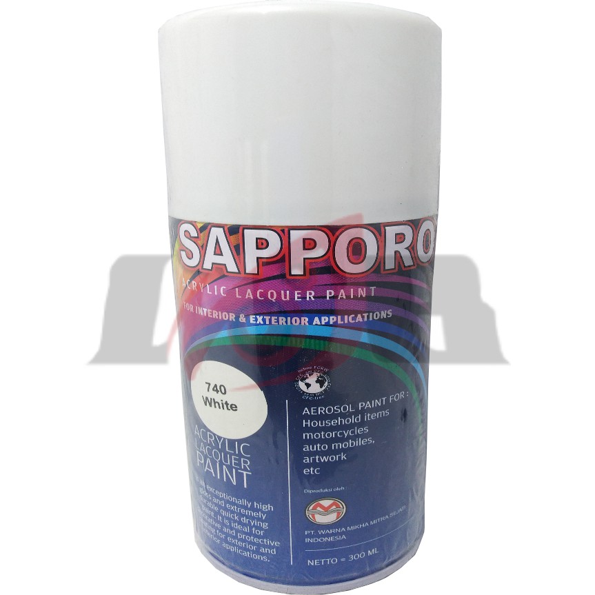 Sapporo 740 White Cat Semprot Saporo Paint Putih Standar