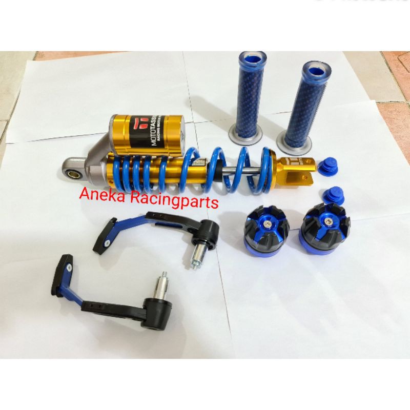 shock tabung atas mio vario beat dll paket hendgrip jalu as dan grip karbon / shockbreaker metik